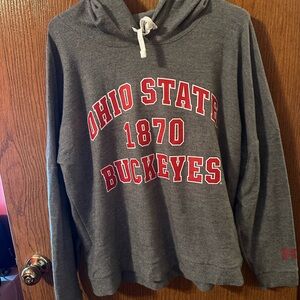 PINK Victoria's Secret Gray Hoodie with White Drawstrings